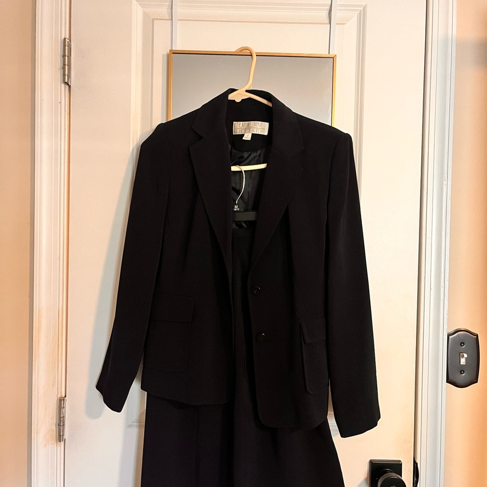 Larry Levine Black Petite Suit Jacket